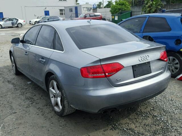 WAUEFAFL9BN026319 - 2011 AUDI A4 PREMIUM GRAY photo 3