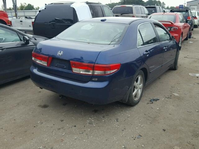 1HGCM66594A019607 - 2004 HONDA ACCORD EX BLUE photo 4