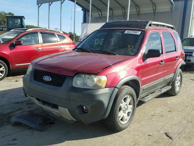 1FMYU93195KA77859 - 2005 FORD ESCAPE RED photo 2