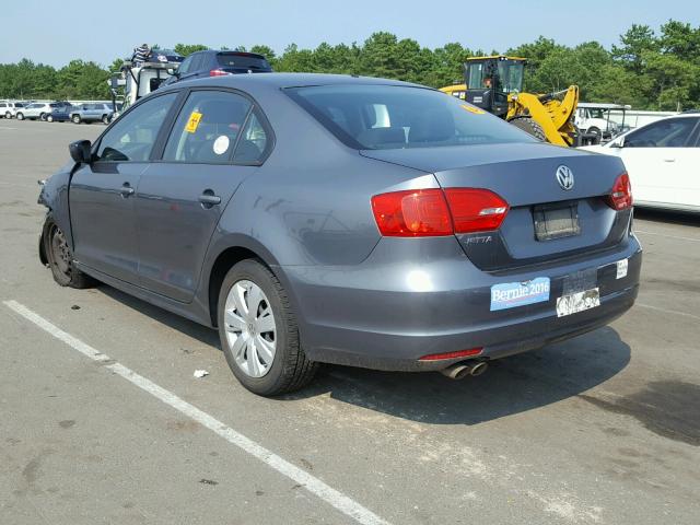 3VW1K7AJ2CM333989 - 2012 VOLKSWAGEN JETTA BASE 灰色 照片 3