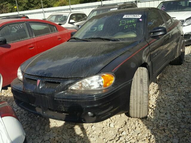 1G2NW12E92C155820 - 2002 PONTIAC GRAND AM G BLACK photo 2