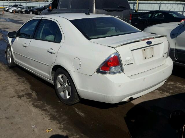 3FAHP07168R131576 - 2008 FORD FUSION SE WHITE photo 3