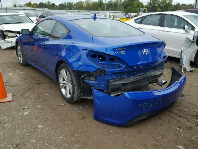 KMHHU6KH4BU061940 - 2011 HYUNDAI GENESIS CO BLUE photo 3