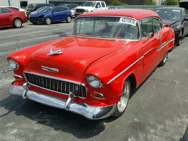 C55S051794 - 1955 CHEVROLET BELAIR RED photo 2