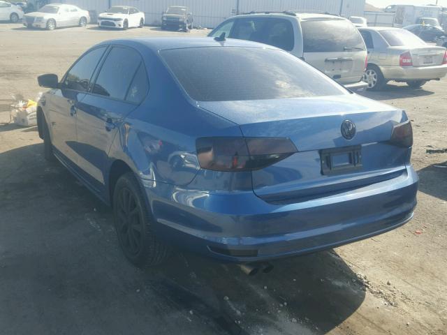 3VWD67AJ3GM266584 - 2016 VOLKSWAGEN JETTA SE BLUE photo 3