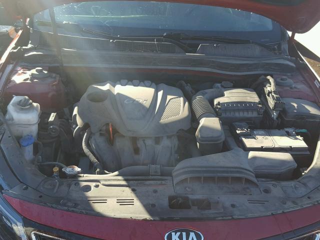 5XXGM4A75FG351998 - 2015 KIA OPTIMA LX RED photo 7