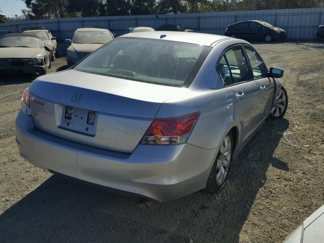 1HGCP26838A071007 - 2008 HONDA ACCORD EXL SILVER photo 4