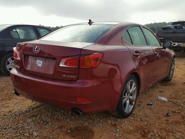 JTHBF5C29A2095471 - 2010 LEXUS IS 250 RED photo 4