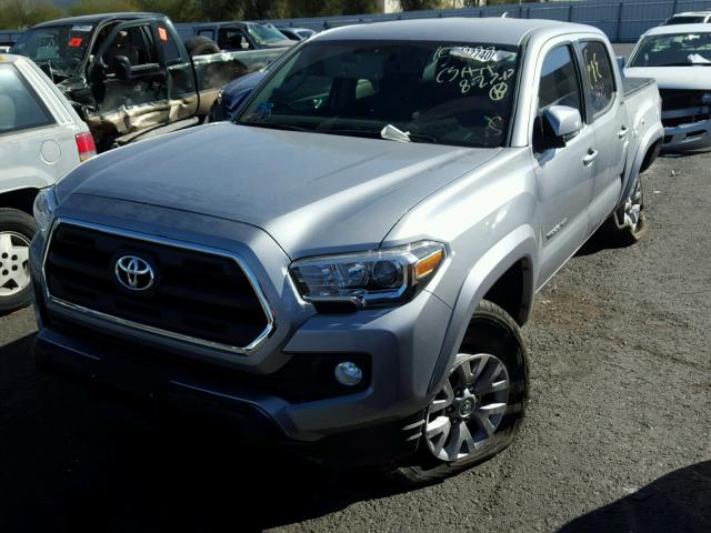 3TMAZ5CN5HM037326 - 2017 TOYOTA TACOMA SILVER photo 2