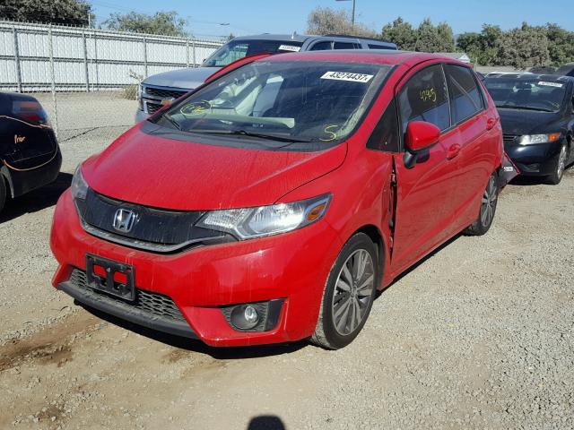 JHMGK5H73GS006783 - 2016 HONDA FIT EX RED photo 2