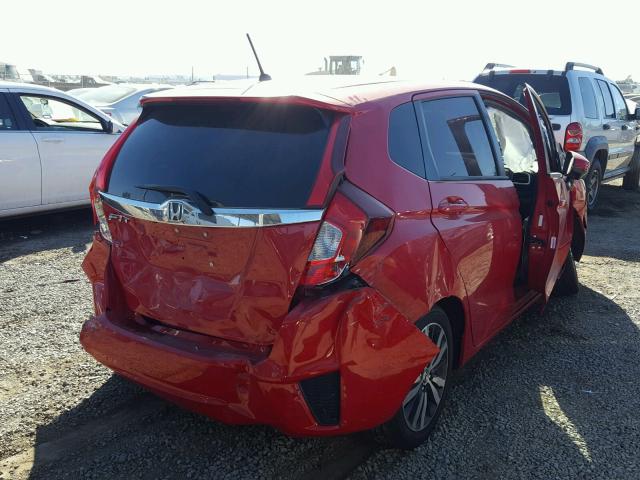JHMGK5H73GS006783 - 2016 HONDA FIT EX RED photo 4