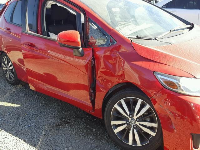 JHMGK5H73GS006783 - 2016 HONDA FIT EX RED photo 9