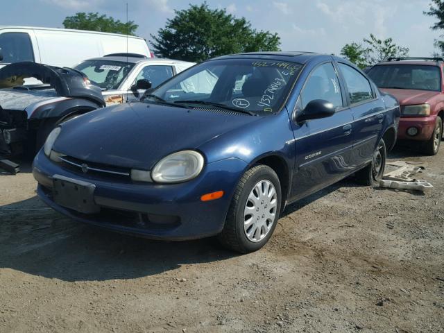 1B3ES46C6YD851802 - 2000 DODGE NEON BASE BLUE photo 2