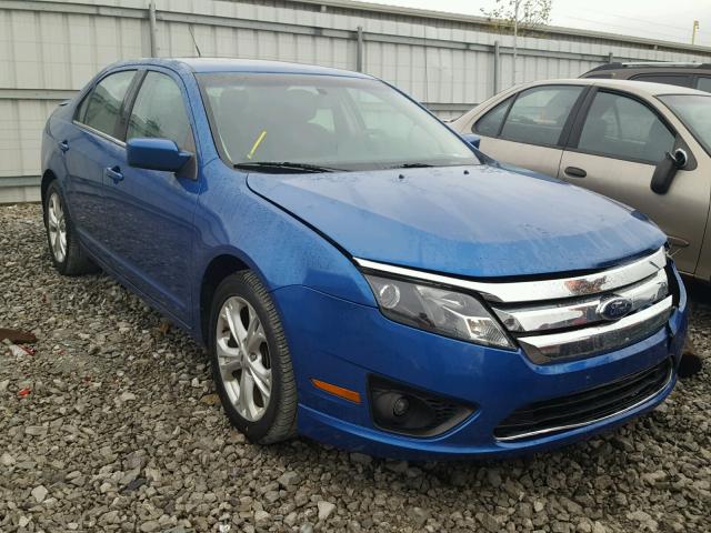 3FAHP0HA9CR114424 - 2012 FORD FUSION SE BLUE photo 1