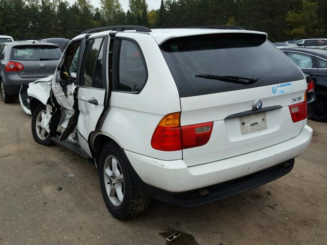 WBAFA53501LP22352 - 2001 BMW X5 WHITE photo 3