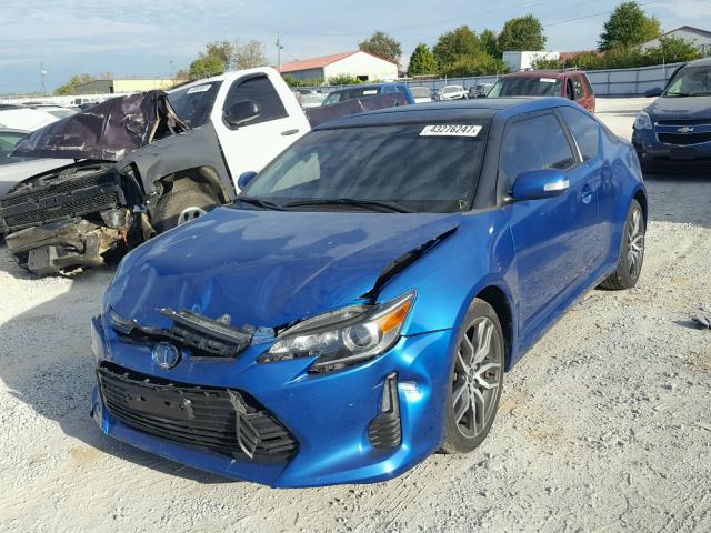 JTKJF5C72F3095282 - 2015 TOYOTA SCION TC BLUE photo 2