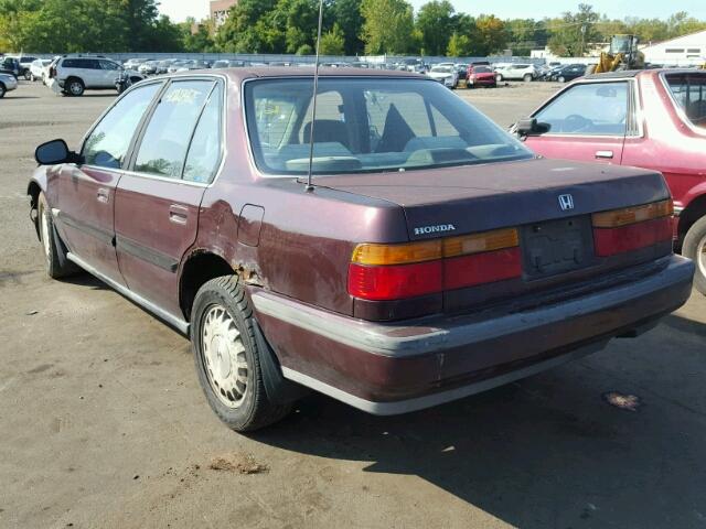 1HGCB7662LA126324 - 1990 HONDA ACCORD EX MAROON photo 3