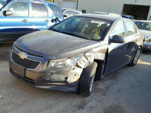 1G1PJ5S97B7216953 - 2011 CHEVROLET CRUZE ECO CHARCOAL photo 2