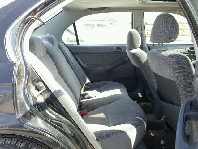 1HGEJ8640WL053415 - 1998 HONDA CIVIC EX BLACK photo 6