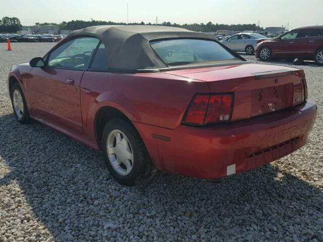 1FAFP44451F178985 - 2001 FORD MUSTANG BURGUNDY photo 3