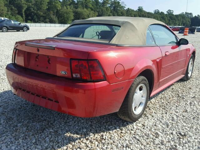 1FAFP44451F178985 - 2001 FORD MUSTANG BURGUNDY photo 4