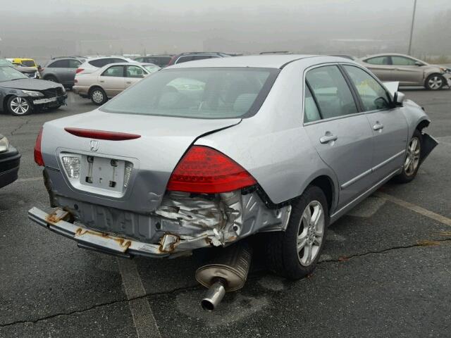 1HGCM56357A113092 - 2007 HONDA ACCORD SILVER photo 4