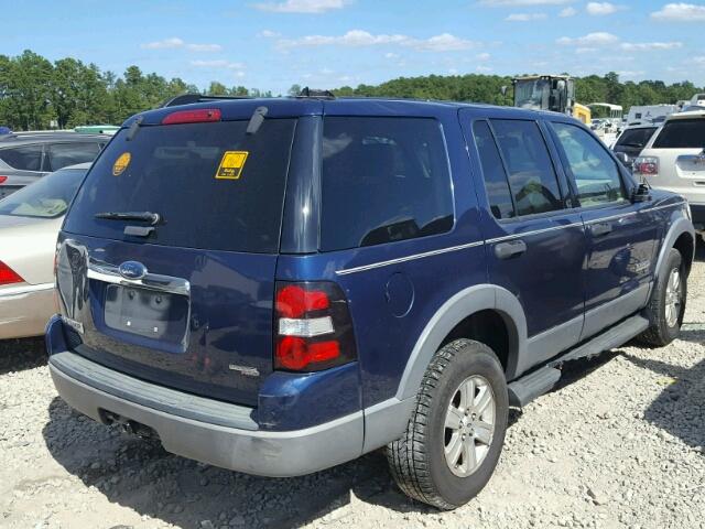 1FMEU63E66UA53576 - 2006 FORD EXPLORER X BLUE photo 4