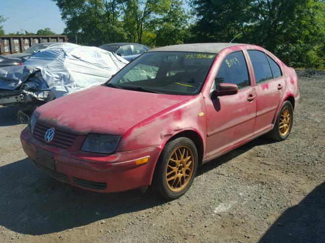 3VWSC29M3XM022192 - 1999 VOLKSWAGEN JETTA RED photo 2