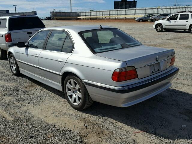 WBAGG83441DN85907 - 2001 BMW 740 I AUTO SILVER photo 3