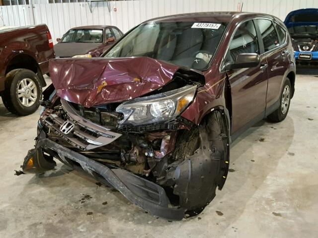 5J6RM3H33DL039840 - 2013 HONDA CR-V BURGUNDY photo 2