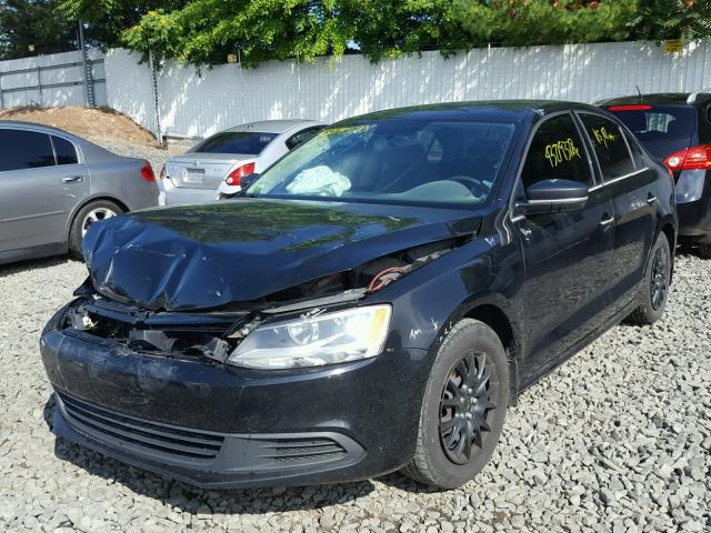 3VW2K7AJ7CM369763 - 2012 VOLKSWAGEN JETTA BASE Սև լուսանկար 2