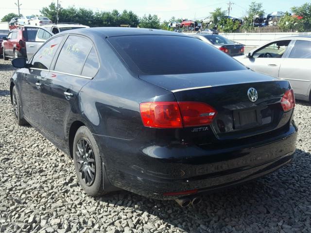 3VW2K7AJ7CM369763 - 2012 VOLKSWAGEN JETTA BASE Սև լուսանկար 3