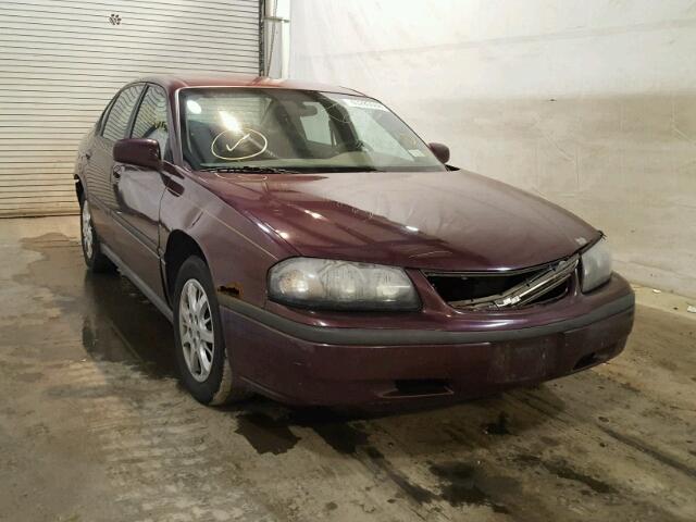 2G1WF52E449327228 - 2004 CHEVROLET IMPALA BURGUNDY photo 1