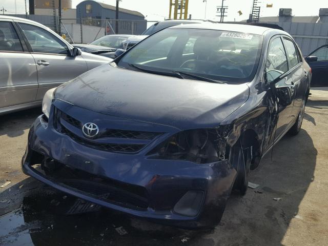 2T1BU4EE9BC562867 - 2011 TOYOTA COROLLA BA BLUE photo 2