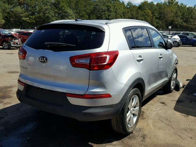 KNDPB3A26D7510277 - 2013 KIA SPORTAGE SILVER photo 4