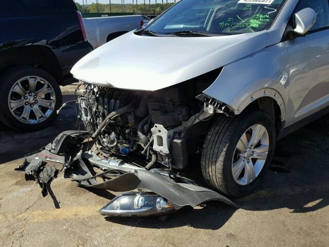 KNDPB3A26D7510277 - 2013 KIA SPORTAGE SILVER photo 9