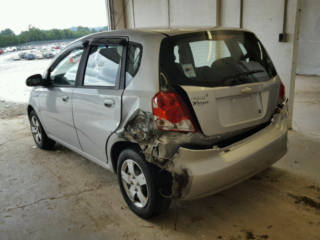 KL1TD66668B245182 - 2008 CHEVROLET AVEO BASE Күміс фото 3