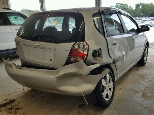 KL1TD66668B245182 - 2008 CHEVROLET AVEO BASE Күміс фото 4