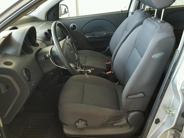 KL1TD66668B245182 - 2008 CHEVROLET AVEO BASE Күміс фото 5