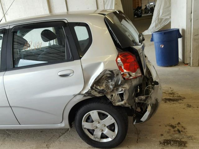 KL1TD66668B245182 - 2008 CHEVROLET AVEO BASE Күміс фото 9