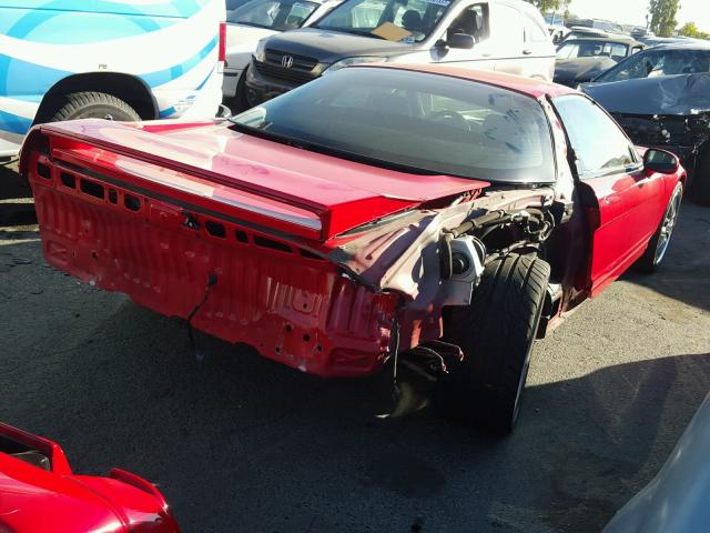 JH4NA216X2T000007 - 2002 ACURA NSX T RED photo 4