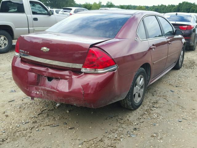 2G1WT57K991271283 - 2009 CHEVROLET IMPALA 1LT MAROON photo 4