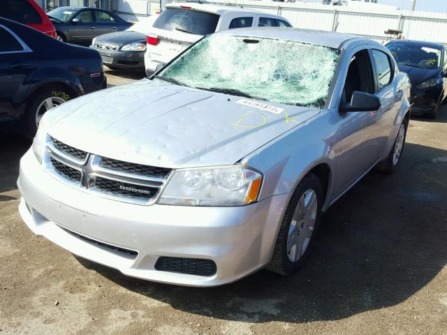 1C3CDZAB5CN102380 - 2012 DODGE AVENGER SE SILVER photo 2