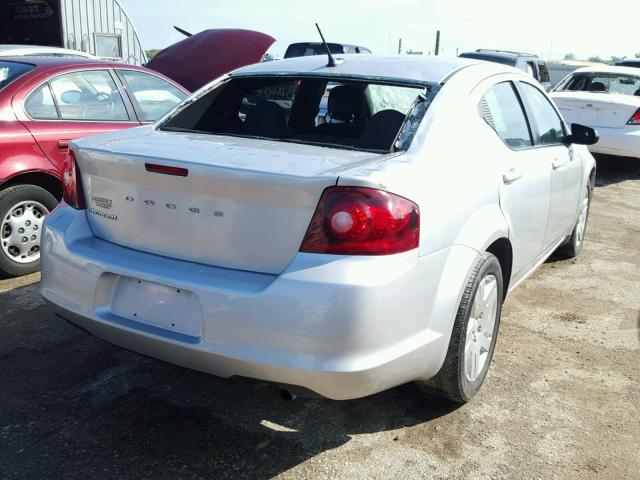 1C3CDZAB5CN102380 - 2012 DODGE AVENGER SE SILVER photo 4