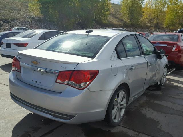 1G1PG5SBXF7103330 - 2015 CHEVROLET CRUZE SILVER photo 4