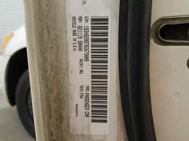 1B3HB28B78D679009 - 2008 DODGE CALIBER WHITE photo 10