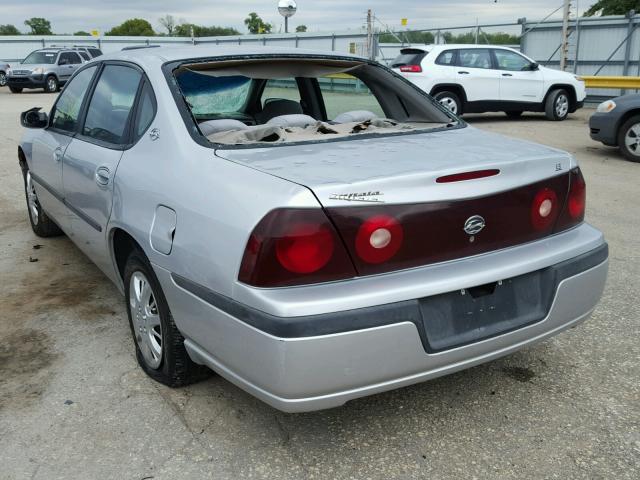 2G1WF52E549117771 - 2004 CHEVROLET IMPALA SILVER photo 3