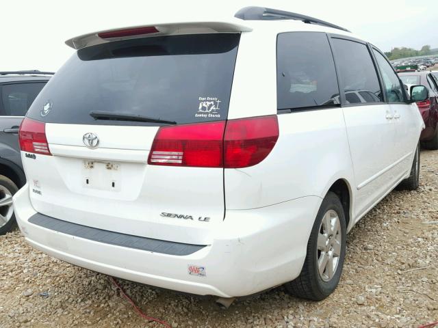 5TDZA23C34S190787 - 2004 TOYOTA SIENNA CE WHITE photo 4