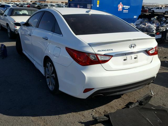 5NPEC4AC6EH844194 - 2014 HYUNDAI SONATA WHITE photo 3