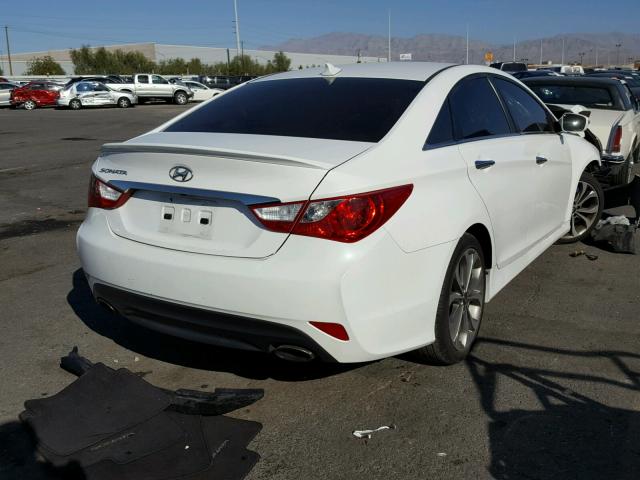 5NPEC4AC6EH844194 - 2014 HYUNDAI SONATA WHITE photo 4